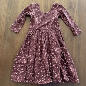 Alice & Ames Dot Fawn 3/4 Sleeve Ballet Dress